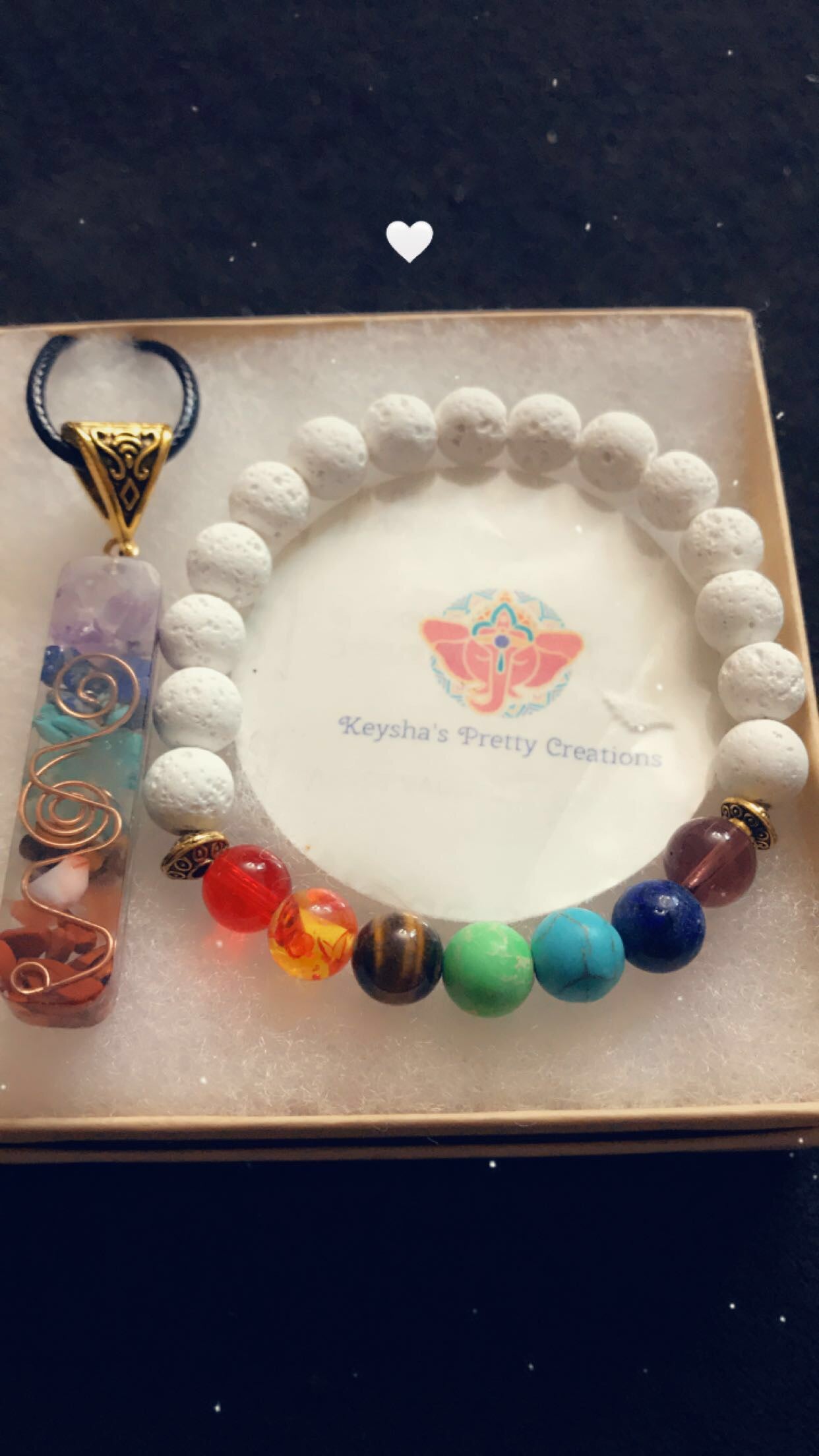 White bracelet chakra set