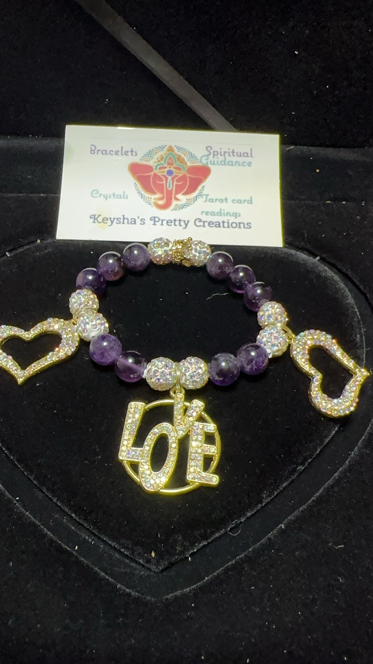 Show me some love amethyst bracelet