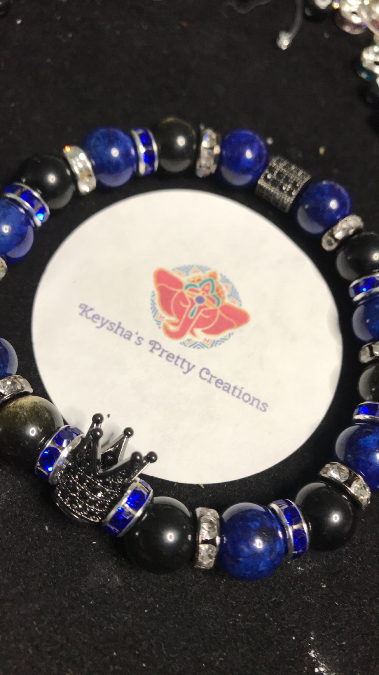 Blue & Black unisex bracelet