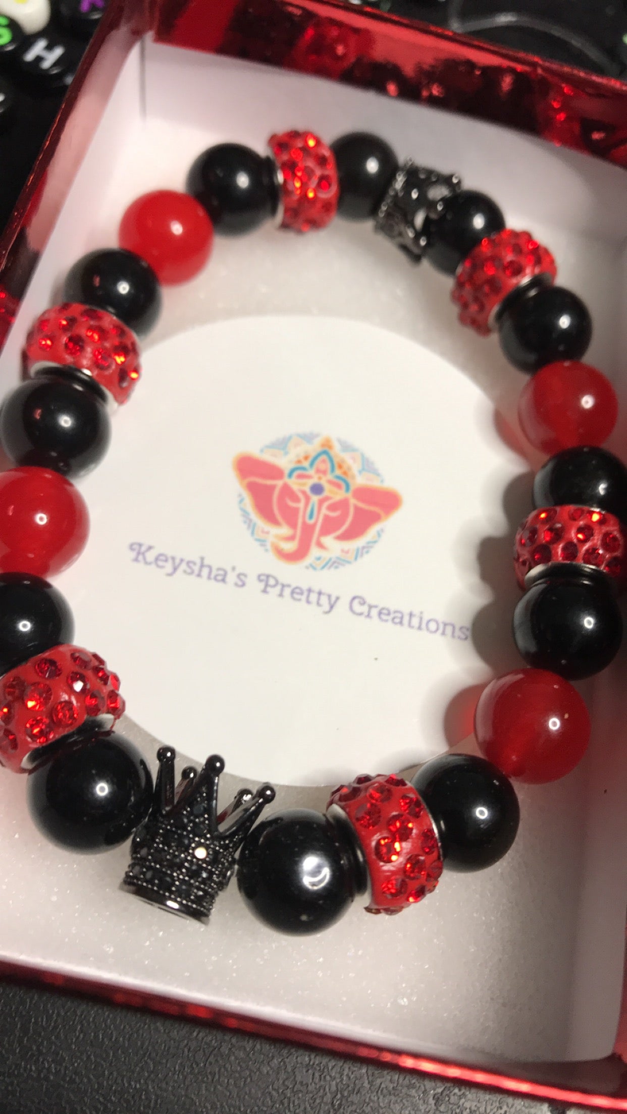 Men’s (unisex) Red & Black bracelet
