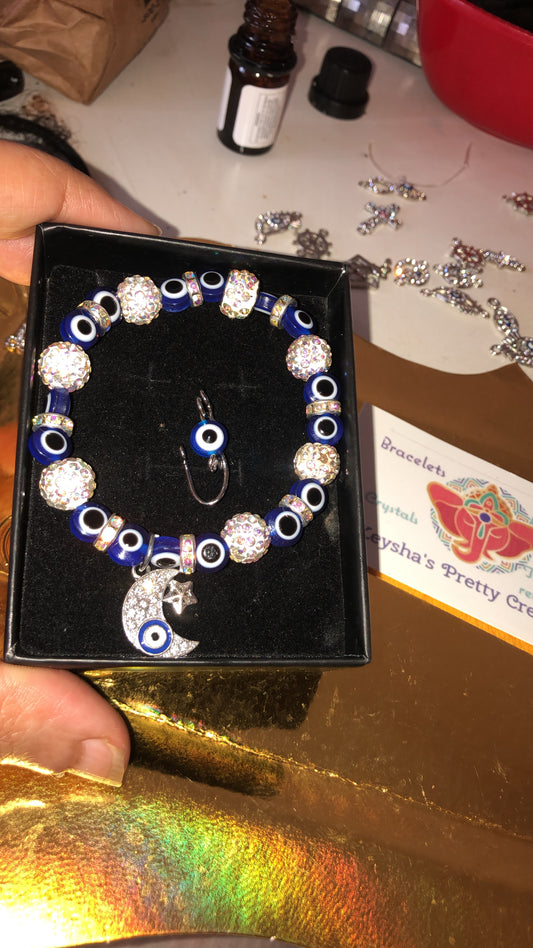 Evil eye 🧿 bracelet and nose clip set