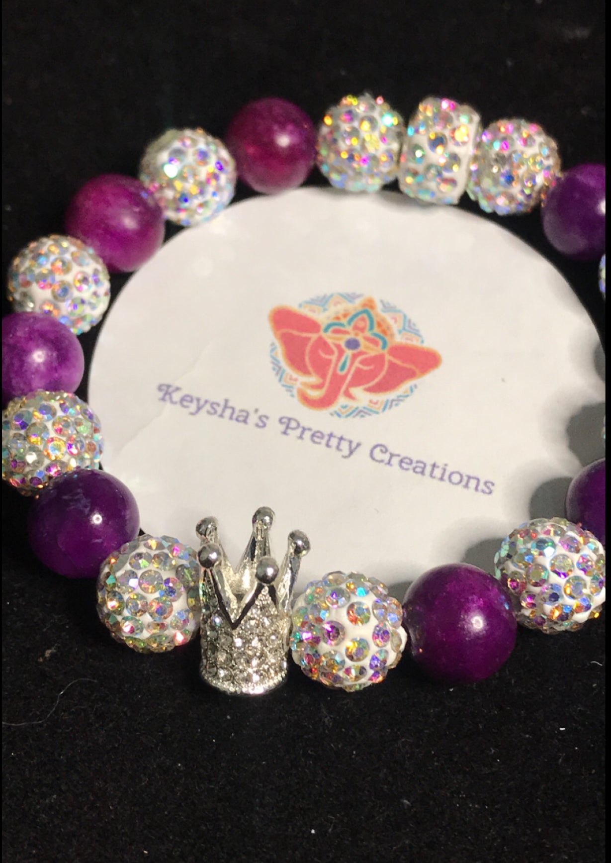 Purple Ladies Crown bracelet