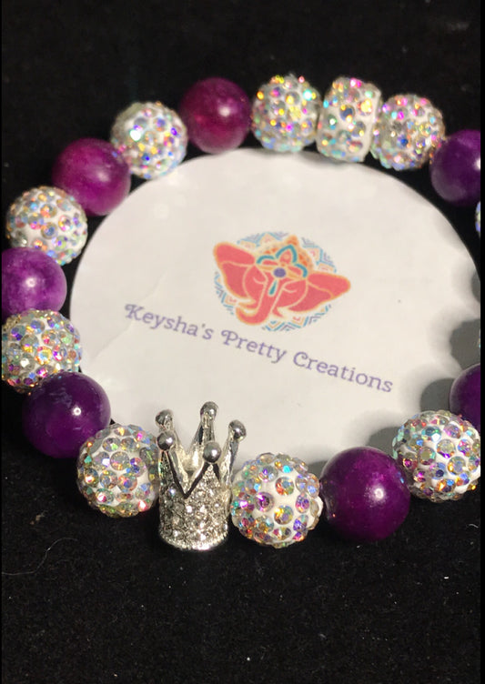 Purple Ladies Crown bracelet