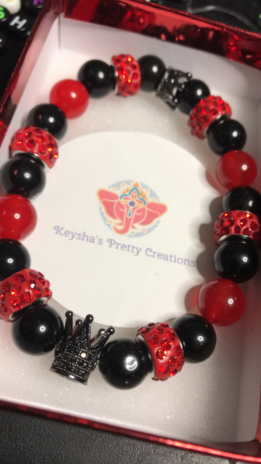 Men’s (unisex) Red & Black bracelet