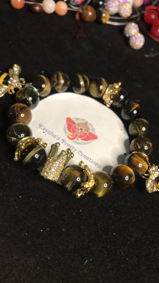 Tigers eye crown 🐝 bracelet