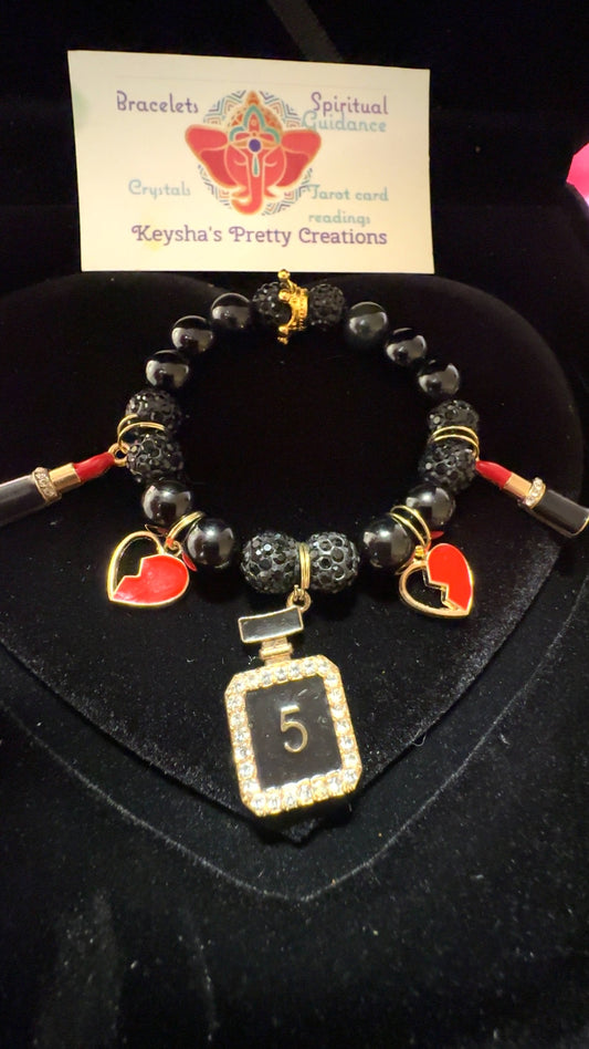 Heart Breaker Black obsidian Protection Bracelet