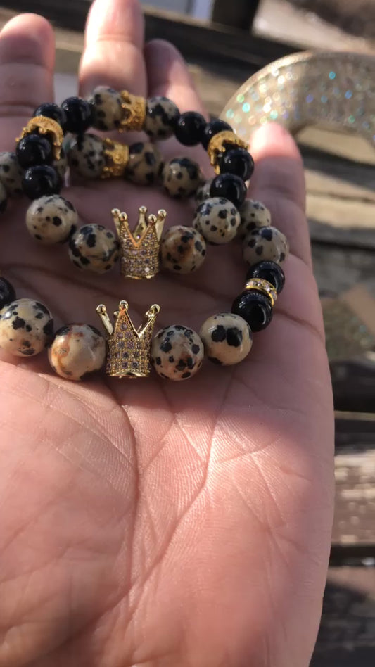 Mommy and  me dalmatian stone set